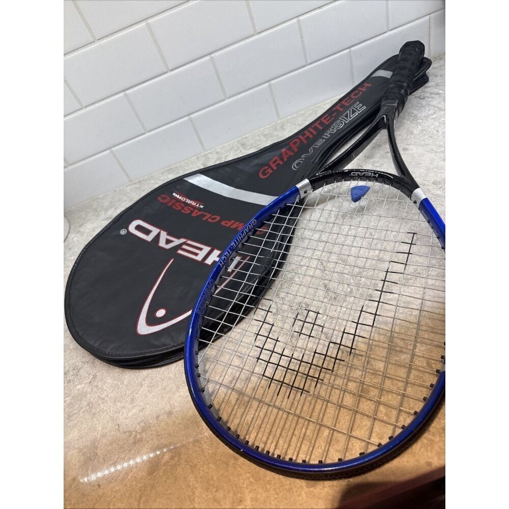 HEAD Comp Classic xtralong Graphite-Tech Oversize Tennis Racket w/ Cover